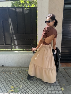 Pollera montana beige - comprar online