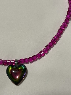 Colar Corazón Fúcsia - comprar online