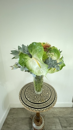Green Anthuriums floral arrangement
