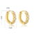 Brinco Click Argola Pequeno 18k com detalhes Flores na internet