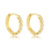 Brinco Click Argola Médio 18k com detalhes Flores - comprar online