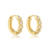 Brinco Click Argola Pequeno 18k com detalhes Flores - comprar online