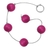 BOLINHA TAILANDESA M EM ACRÍLICO COM CORDA EM SILICONE ÊXTASE PINK