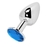PLUG ANAL PEQUENO EM ALUMÍNIO COM PEDRA VIP MIX AZUL ESCURO