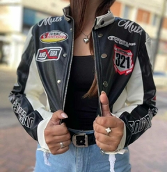 Campera de cuero sintetico bomber MUTS