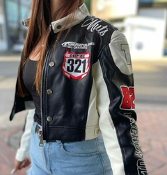 Campera de cuero sintetico bomber MUTS en internet