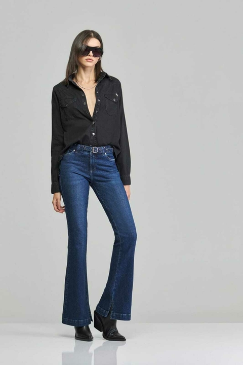 CALÇA FLARE FEM C CINTO