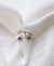 Anéis feminino com bonequinhos (filhos) cravejados com micro zircônia cristal e colorida - loja online