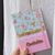 kit capa para caderneta e capinha certidão - floral azul com renda na internet