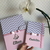 Conjunto porta documentos 4 peças - chevron e rosa - Coala Baby Personalizados