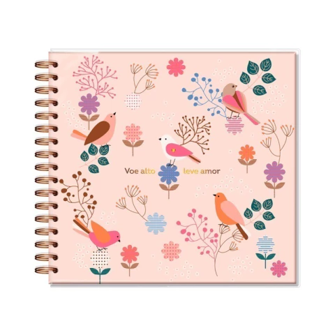 Álbum de Fotos Leve Amor 30 Folhas Pretas - 218mmx230mm