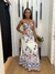 VESTIDO LONGO ESTAMPADO DE AMARRAÇÃO - Lulu Modas