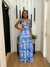 Vestido Longo Estampado detalhe Argola - comprar online