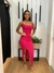 Vestido Midi Tubinho Frente Única Amarração Nas Costas Max Fenda na Saia - comprar online
