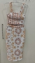 Conjunto Feminino Cropped e Saia Midi com fenda estampado - Lulu Modas