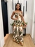 VESTIDO LONGO ESTAMPADO DE AMARRAÇÃO na internet