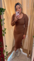 Vestido midi manga longa - loja online