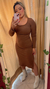 Imagem do Vestido midi manga longa