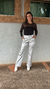 CALÇA WIDE LEG RESINADA