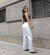 CALÇA WIDE LEG RESINADA na internet