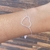 Pulseira Coração Vazado Prata - comprar online
