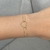 Pulseira dupla coração ouro - comprar online