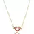 Choker Coração Rosa Dourado - Semijoia - loja online