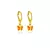 Brinco Argolinha Borboleta Vermelha Dourado - Semijoia - Lovely Store | Acessórios