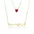 Colar Duplo Amor Dourado - Semijoia - Lovely Store | Acessórios
