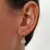 Brinco Rommanel Banhado Ouro 18k Argola Coração Com Zircônias - Semijoia - comprar online