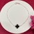Pulseira Trevo Detalhado Preto Pequeno - Prata 925 - loja online
