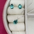 Conjunto Colar e Brinco Gota Zircônia Verde Água - Prata 925 - Lovely Store | Acessórios