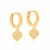 Brinco Rommanel Banhado Ouro 18k Argola Coração Com Zircônias - Semijoia - Lovely Store | Acessórios