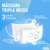 Kit 4 Caixas de Máscara Tripla Descartável Com Filtro (BFE) Branca - 200 un. - comprar online