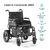 Cadeira de Rodas Motorizada Dobrável até 120 kg Assento de 48 cm D800 Dellamed na internet