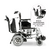 Cadeira de Rodas Motorizada em Alumínio Dobrável até 120 Kg Assento de 44 cm D900 Dellamed - Festmed - produtos médicos e hospitalares, produtos para a saúde de um modo geral.