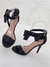 Sandália Júlia preta com laço - comprar online