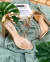 Sandália Croco Laminada Salto Bloco - Viviane Brandão Shoes