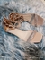 Sandália nude com strass 3 CM - VB SHOES