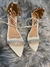 Sandália strass branca 3 Cm - VB SHOES