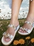 Flat off white com pedras VB SHOES - Viviane Brandão Shoes