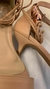 Sandália nude de couro 3 CM - VB SHOES