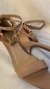 Sandália nude de couro 3 CM - VB SHOES - comprar online