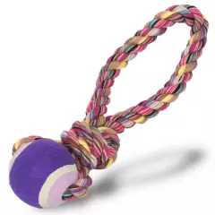 Brinquedo Mordedor Bola Tênis Interativo Cachorro Cães Corda Pet - comprar online