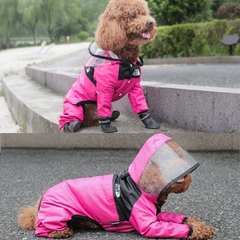 Capa de chuva para cães de estimação Macacão com capuz transparente - comprar online