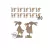 Kit com 10 silhuetas de coelhos com base em mdf - comprar online