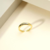 Anel Ondulado I Banho ouro 18k