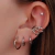 Piercing com detalhes em zircônias l Banho de prata - comprar online