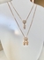 Gargantilha com 2 filhos cravejado l Banhado a ouro 18k - comprar online
