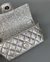 CHANEL METALLIC LAMBSKIN QUILTED GLASSES CASE WITH CHAIN
